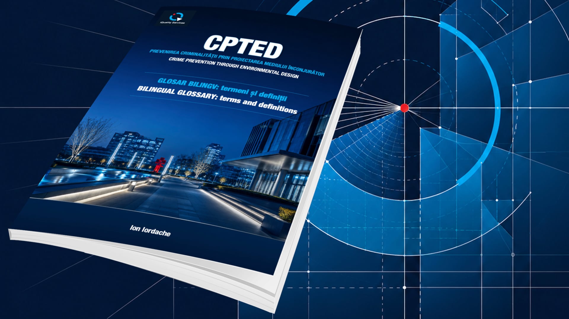 Bilingual CPTED Glossary cover showing English and Romanian CPTED terms and definitions based on SR ISO 22341:2022